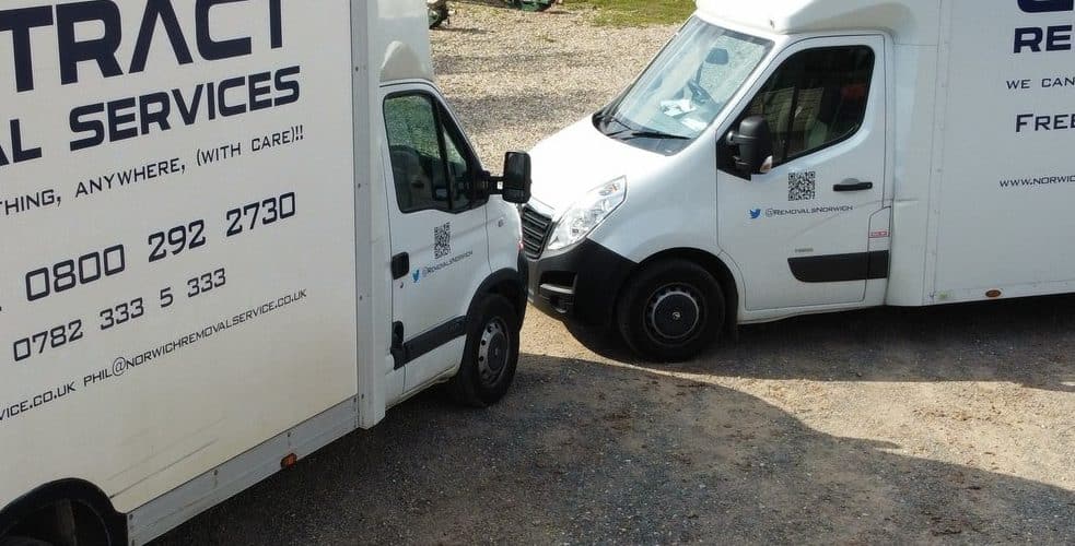 Our removal vans ready for your removal in Norwich